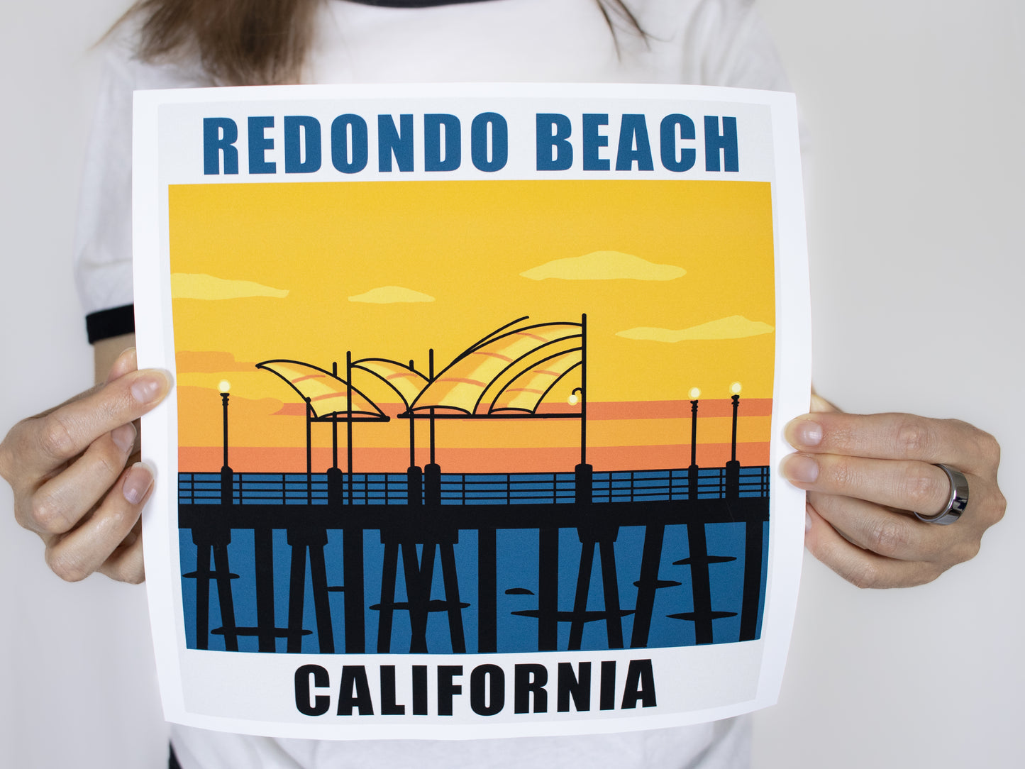 Redondo Beach Pier Vintage Poster